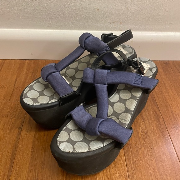 Adidas x Opening Ceremony Printed T strap platform Sandals - Picture 4 of 6